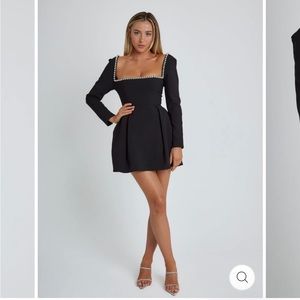 NWT Black mini dress-THE ULTIMATE MUSE PEARL DRESS | BLACK